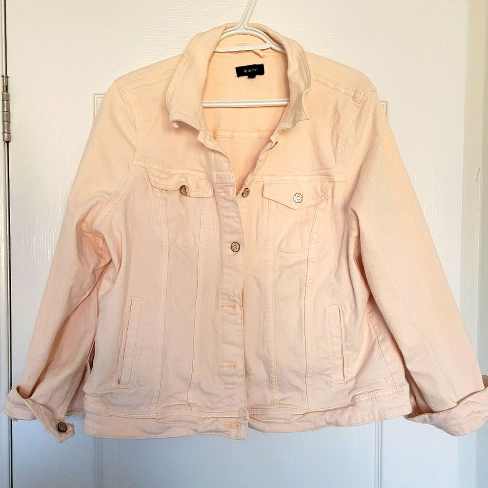Reitmans Soft pink jean jacket